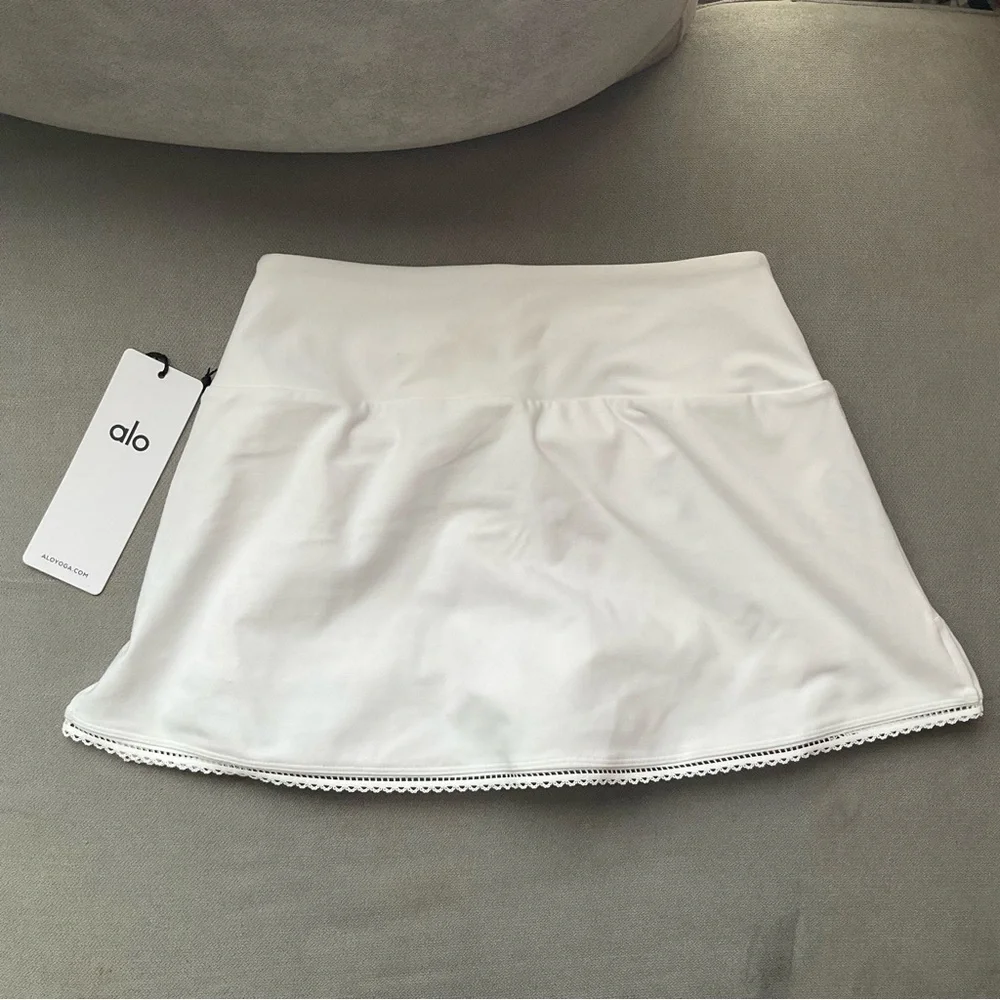 Alo Yoga Alosoft Affection Tennis Skirt White XS